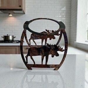 Moose Silhouette Candle Holder